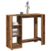 Tavolo Bar con Ripiano Legno Antico 124x46x103,5 cm Multistrato 854398