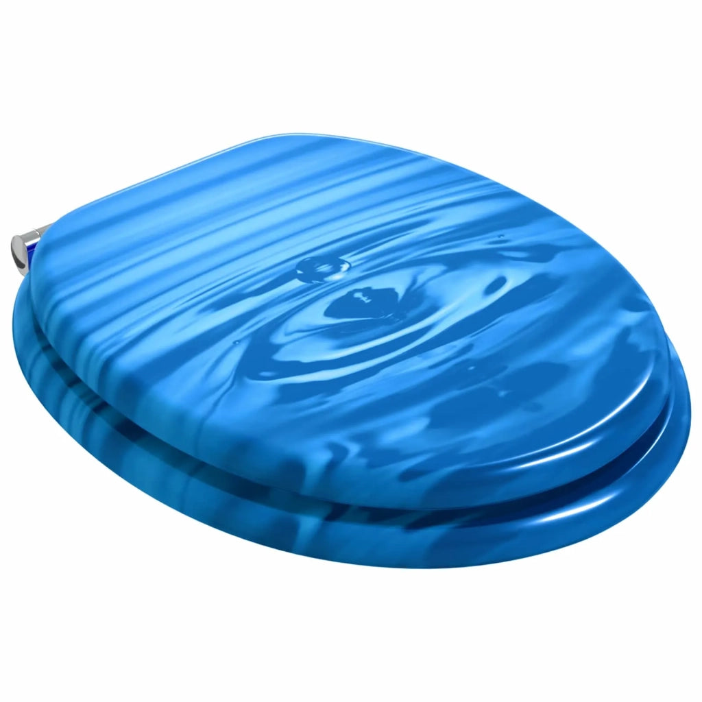 Sedile per toilette con chiusura morbida 2 pcs Goccia blu