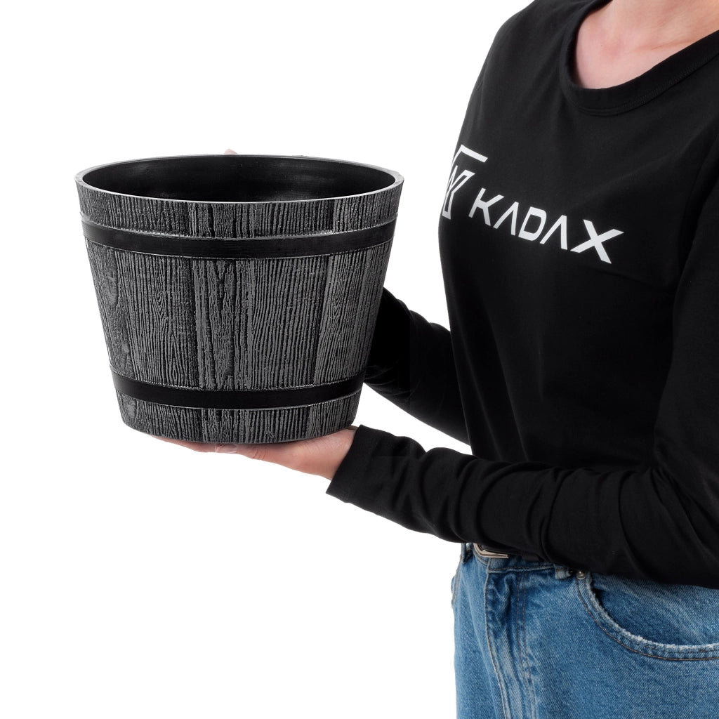 Vaso da fiori KADAX, vaso per fiori, copertura da giardino, rotondo, supporto per fiori in plastica, 23 cm