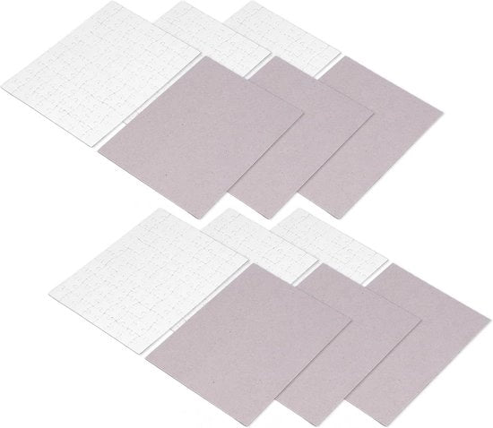 6 pezzi puzzle bianchi - 80 pezzi - individuale e personalizzabili - puzzle vuoto con superficie lucida - per bambini - arte fai da te - artigianato - festa - libro degli ospiti - progetto creativo - puzzle personalizzabile