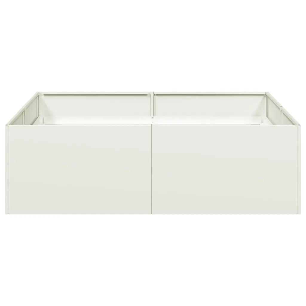 Fioriera Bianca 100x100x30 cm in Acciaio 860809