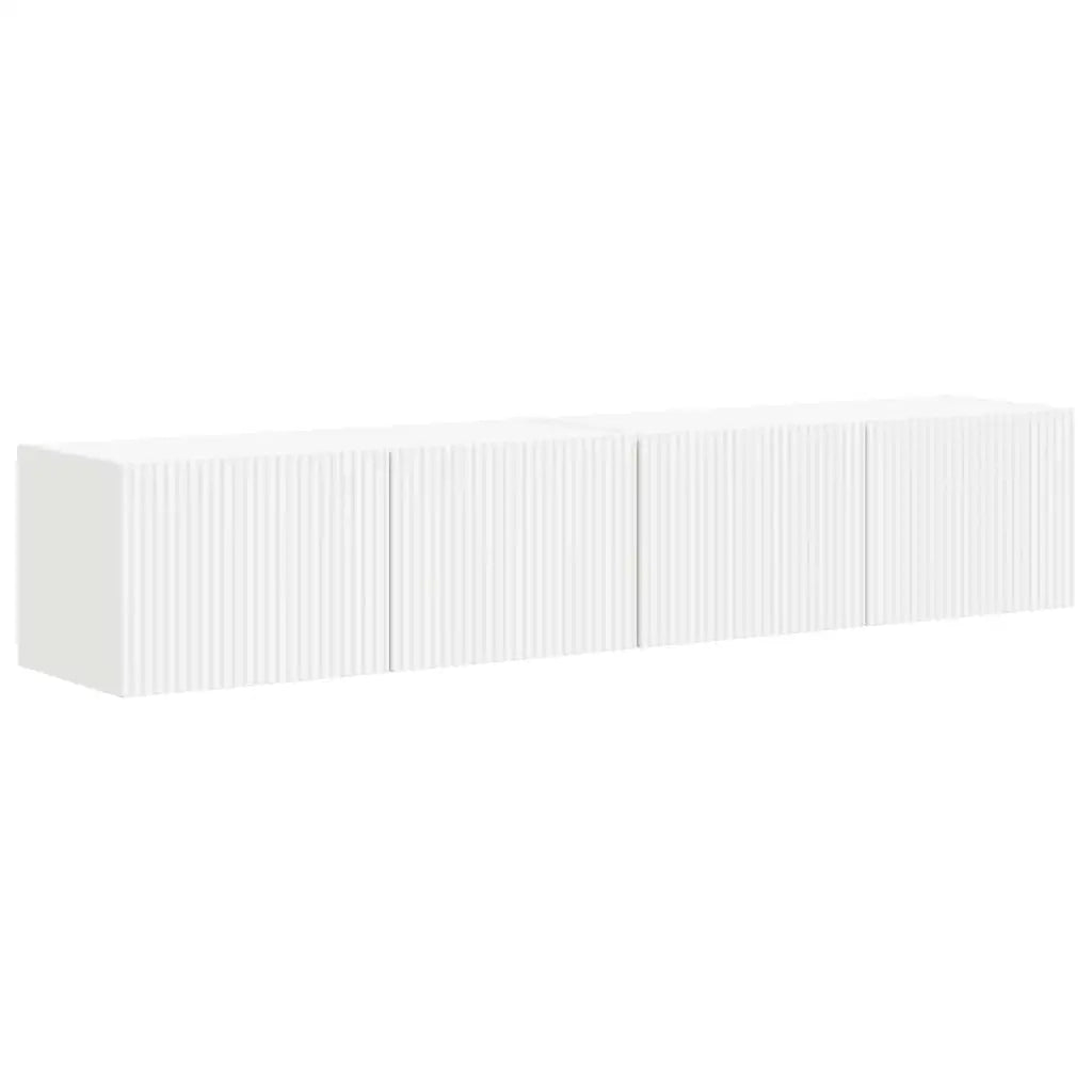 Mobile TV da parete 2 pz-Set di 2 Mobile TV a Muro-Credenza TV Bianco 60 x 31 x 29.5 cm 453350