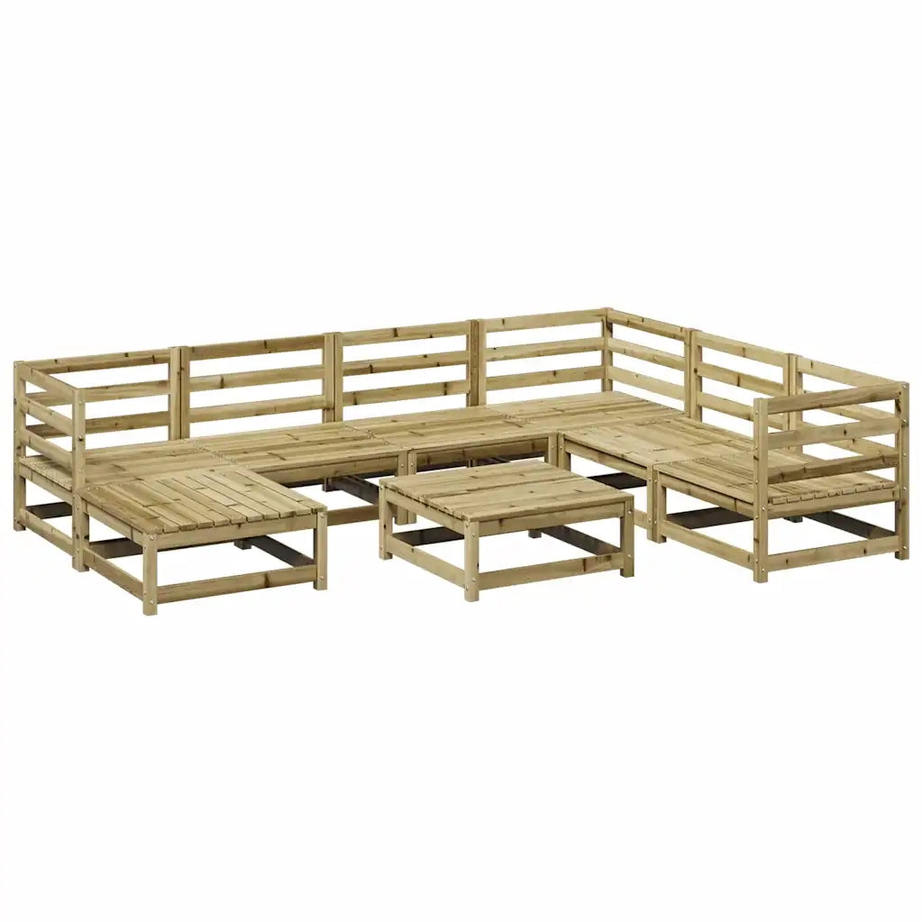 Set Divani da Giardino 8 pz in Legno Impregnato di Pino 3299555