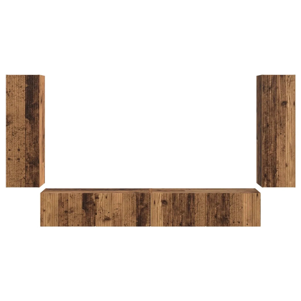 Set di Mobiletto da TV a Parete 4 pcs 29,5 x 31 x 100 cm