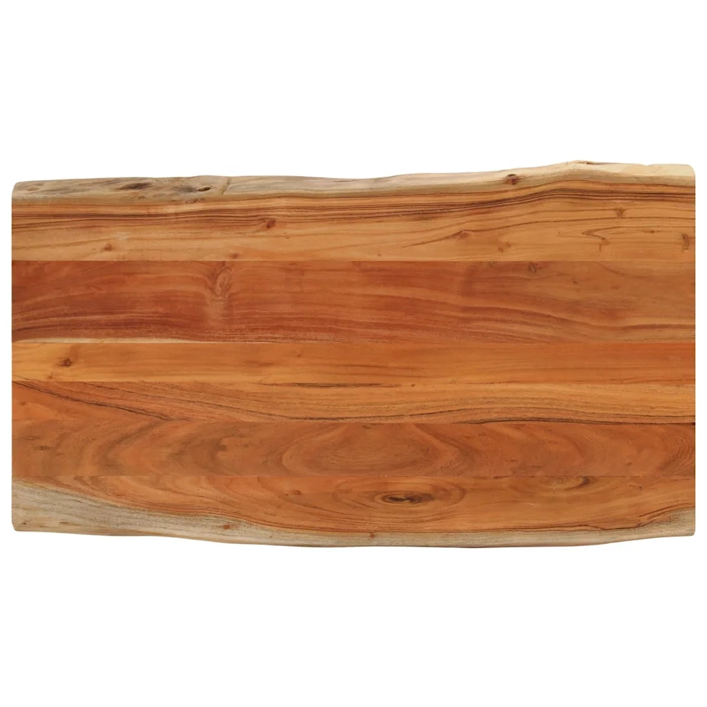 Piano Tavolo 100x60x3,8 cm Rettangolare Legno Acacia Bordi Vivi 370646