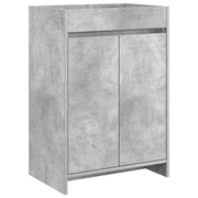 Mobiletto da Bagno Sotto Lavabo Grigio Cemento