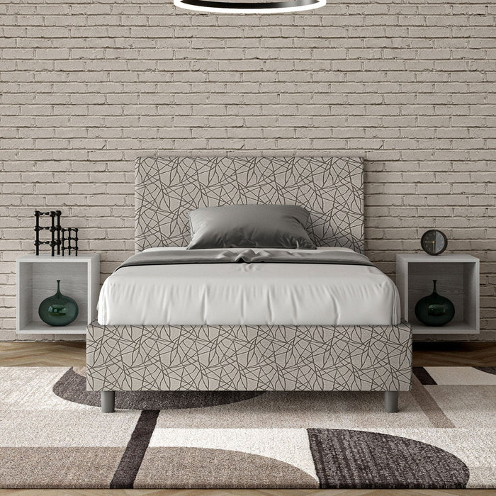 Letto 1 Piazza e Mezzo 120x190 cm con Rete Adele Era 02 Grigio