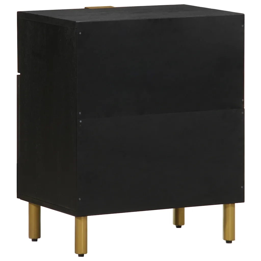 vidaXL Comodino Nero 50x33x60 cm in Legno Multistrato