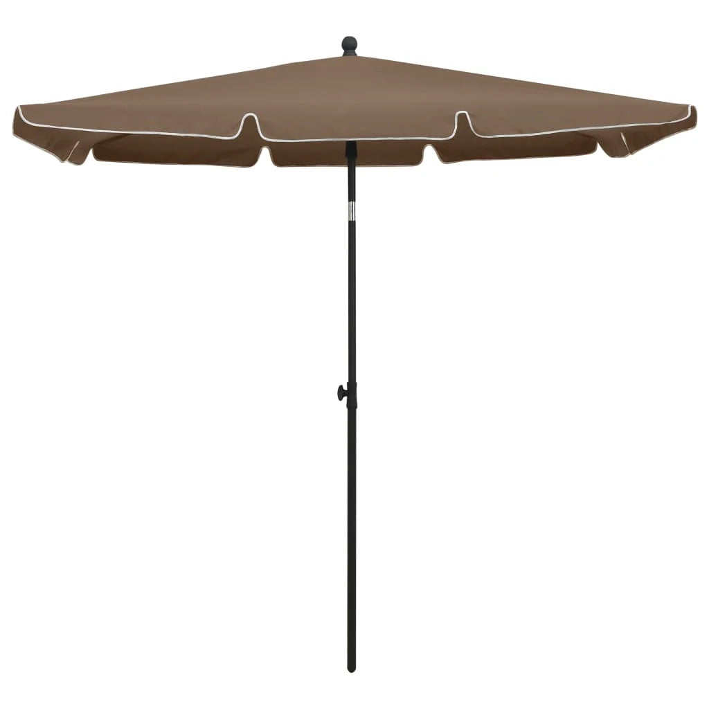 Ombrellone da giardino con palo 210 x 140 cm tortora 02_0008329