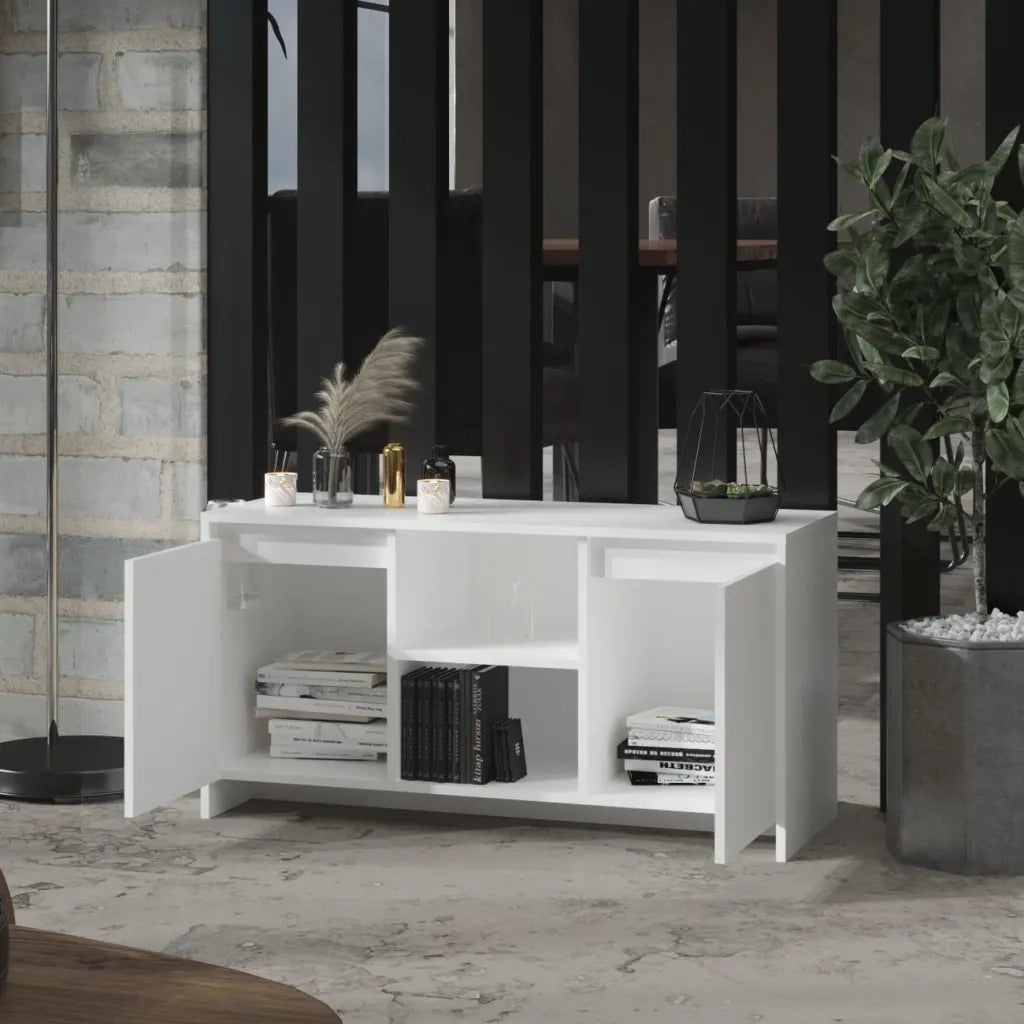 Mobile Porta TV Bianco 102x37,5x52,5 cm in Truciolato 809791