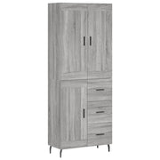 Credenza | Madia | Buffet da pranzo | Armadio da pranzo Grigio Sonoma 69,5x34x180 cm in Legno Multistrato