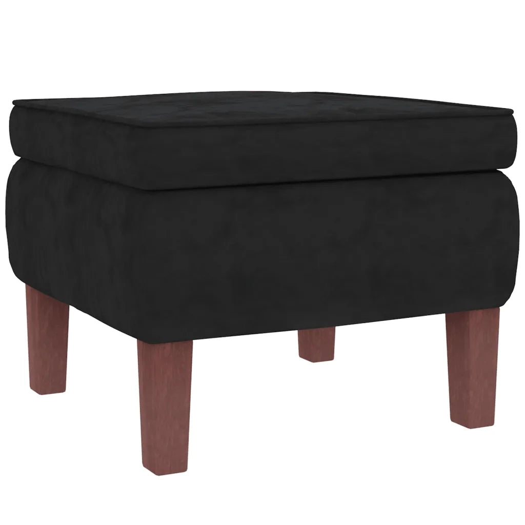 Sedia a dondolo con schienale alto in velluto nero CFW6868339