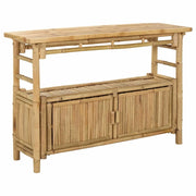 Tavolo Consolle | Tavolo d'Ingresso con lo scaffale Naturale 110 x 35 x 75 cm Bamb¨´