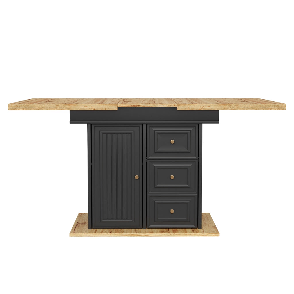 Tavolo da Pranzo Allungabile con LED ¨C MINIMAL ¨C Legno, 110(140)x80x75 cm, 6 Persone