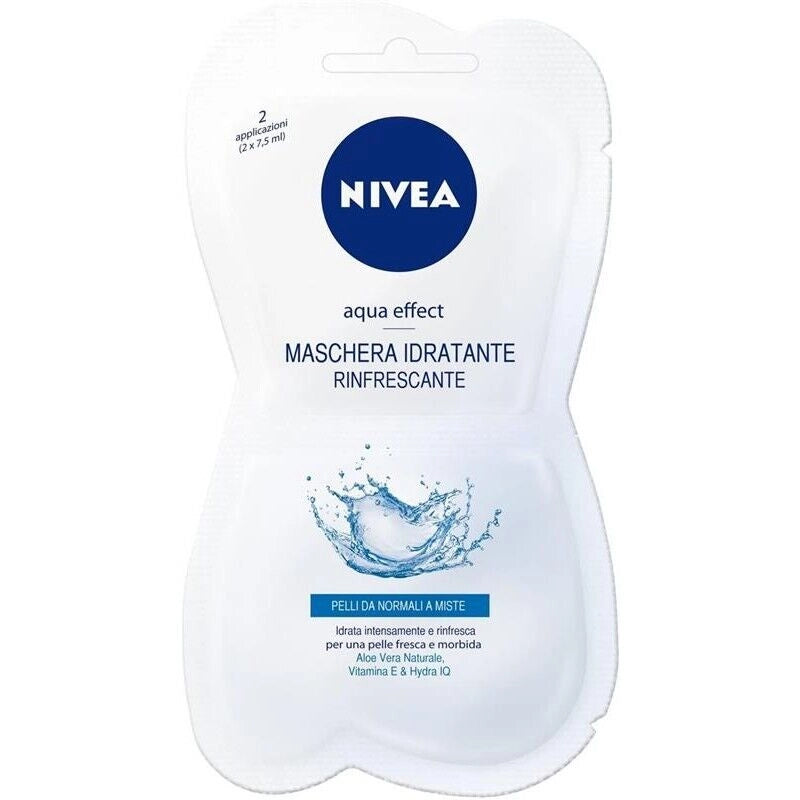 NIVEA MASCHERA IDRATANTE E RINFRESCANTE PER IL VISO IN FORMATO MONODOSE DA 15 ML
