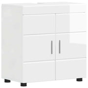 Set di Armadi da Bagno | Armadio da bagno TULUM Bianco Lucido 60 x 34 x 63 cm