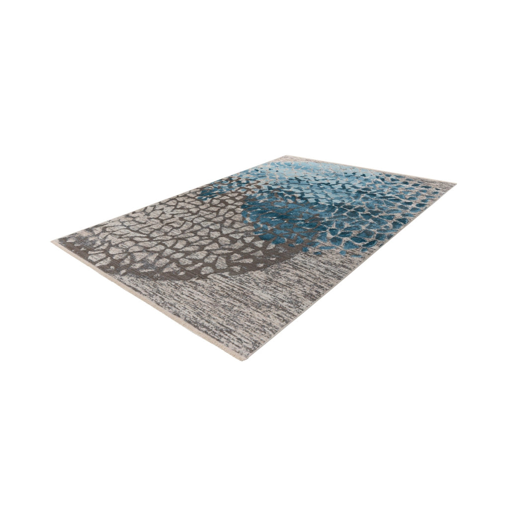 Tappeto moderno Milan 400 a pelo corto blu e grigio