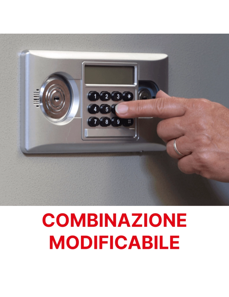 Cassaforte Vauban ignifuga, a prova di fuoco, serratura a codice elettronico, 2 catenacci, 12 L – THIRARD