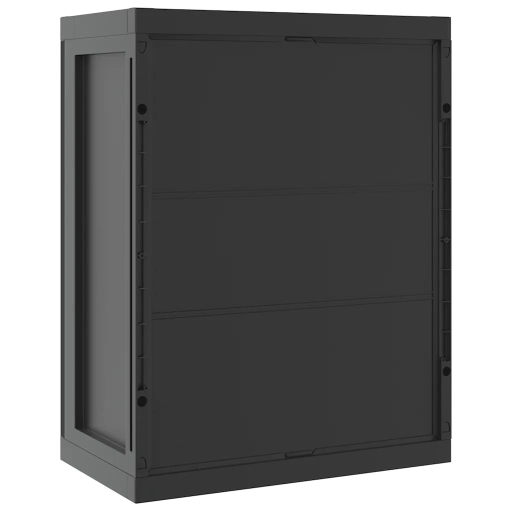 Armadio da Esterno Nero 65x37x85 cm in PP 364204