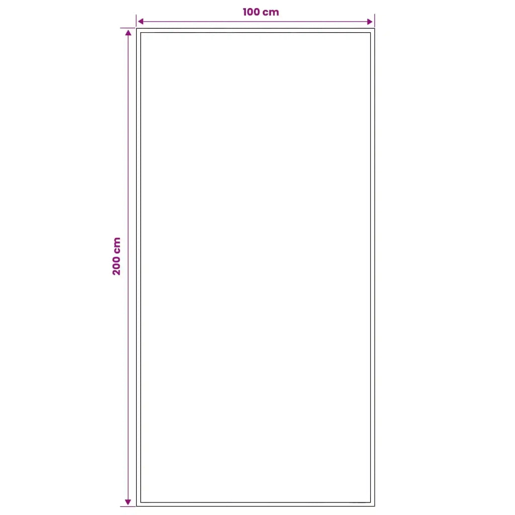 Tappeto Runner FLORNES Tessuto Verde 100 x 200 cm PP 7 mm 42057290