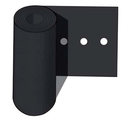 FOGLIA POLIETILENE NERA FORO SINGOLO SELF  MM 0,05 PASSO CM 20 H.CM 120 L.MT  30 CA