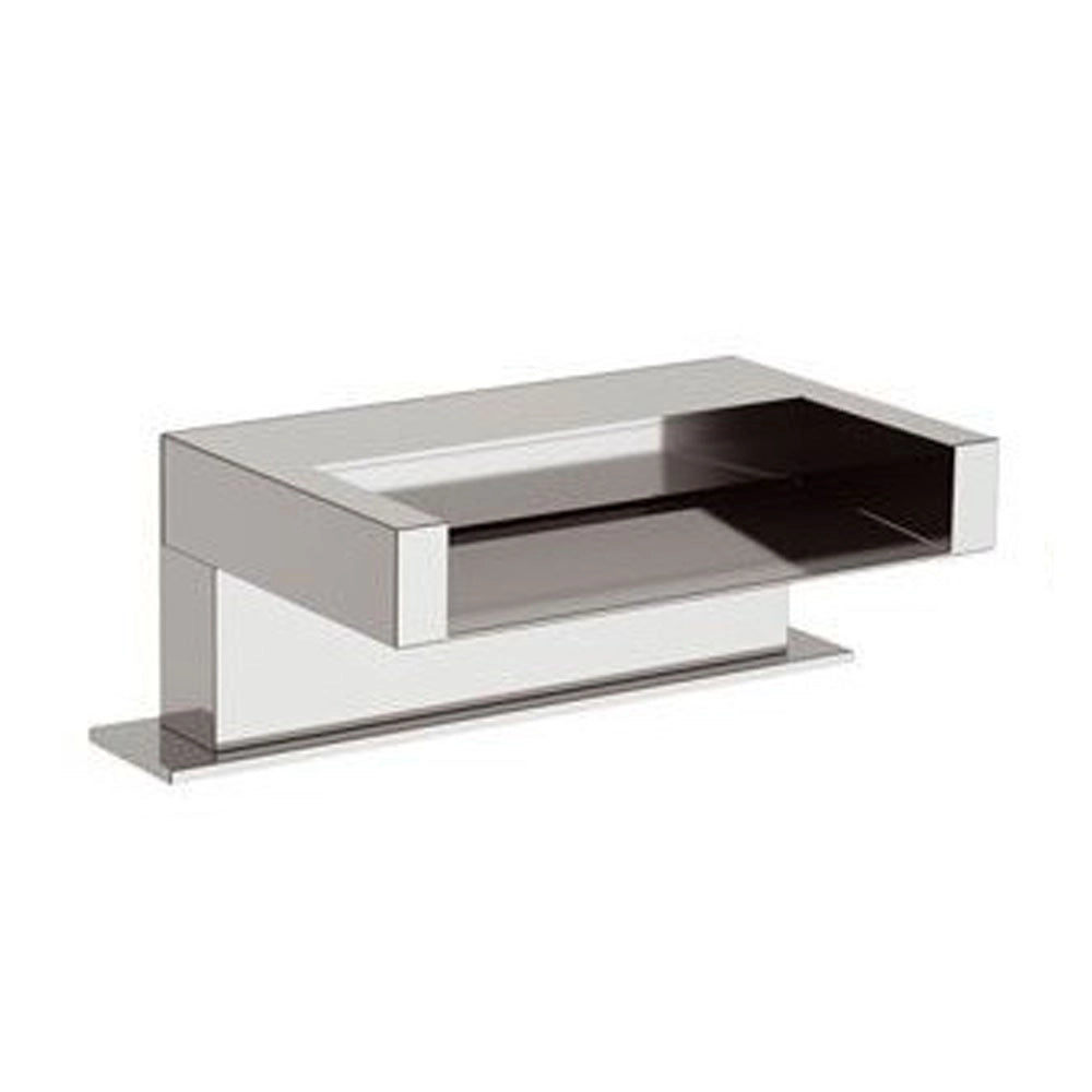 Rubinetto serie cube waterfall bordo vasca dotato di deviatore, bocca cascata e doccetta