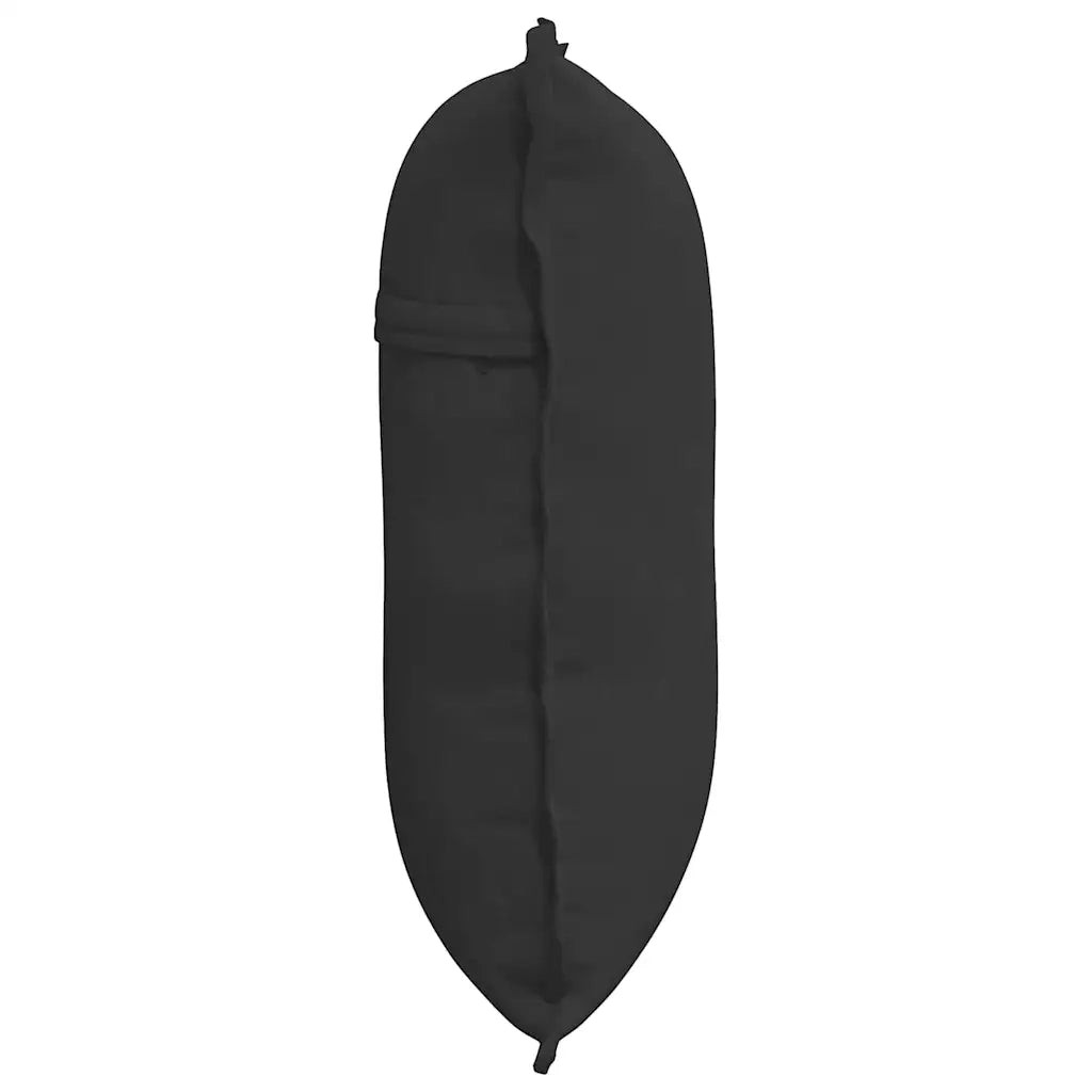 Cuscino per Schiena Nero 60 x 50 cm Tessuto in Microfibra