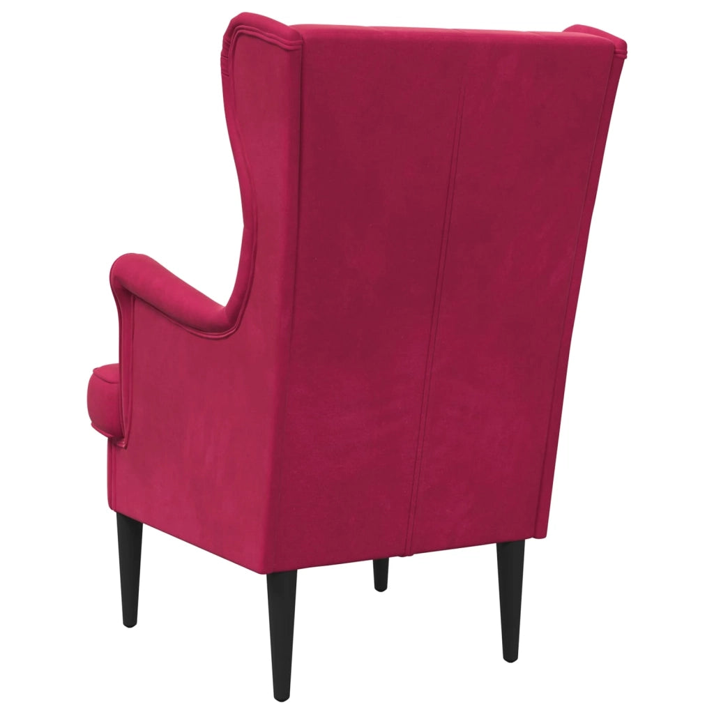 Poltrona Rosso Vino Velluto