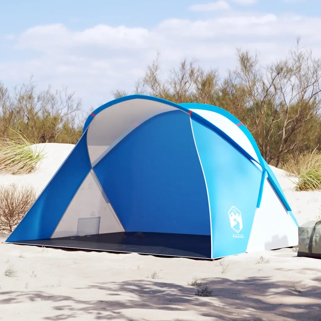 Tenda da Spiaggia 2 Persone-Tenda da campeggio Pop-Up Azzurra Impermeabile