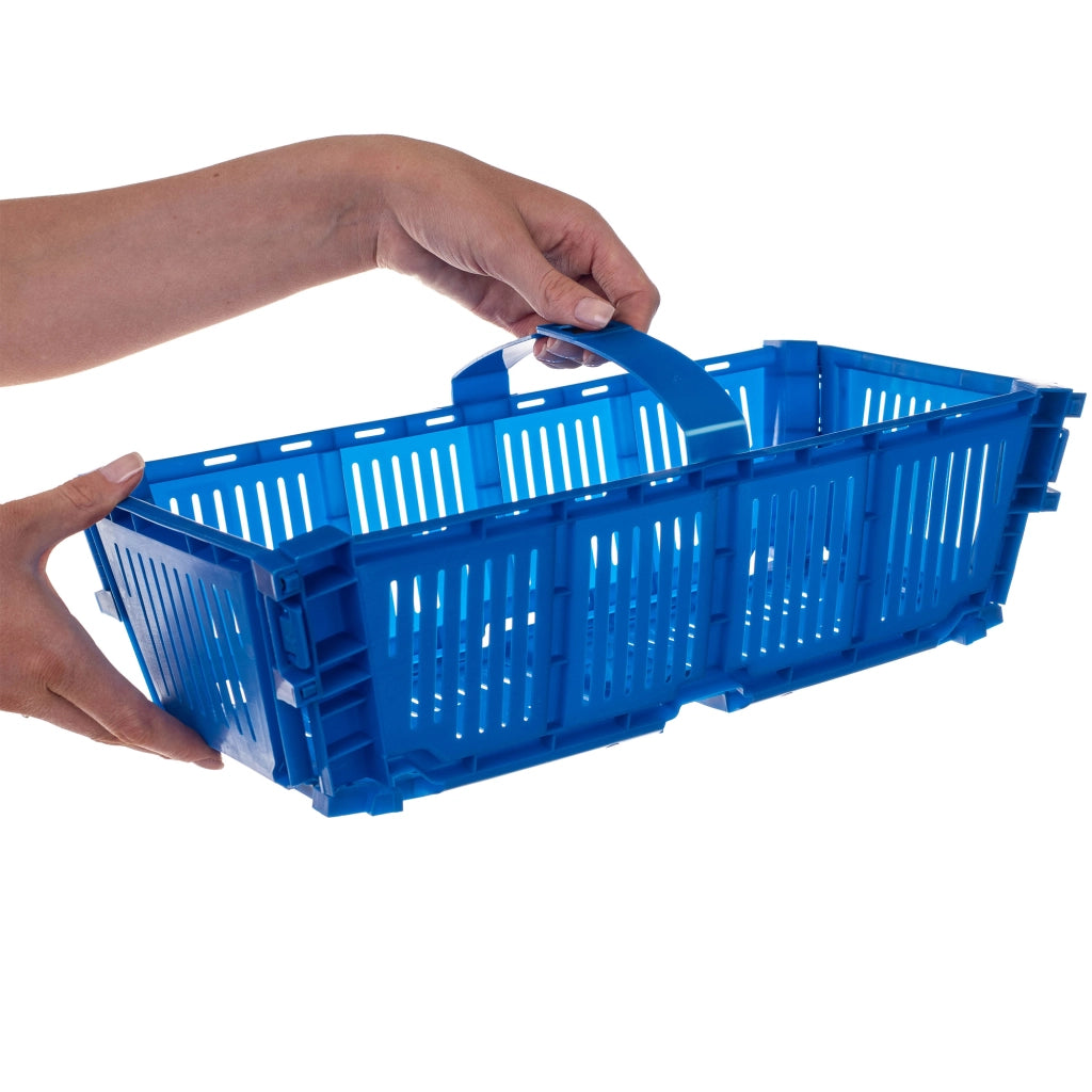 Cesto pieghevole KADAX per frutta e fragole, in plastica, 2 kg