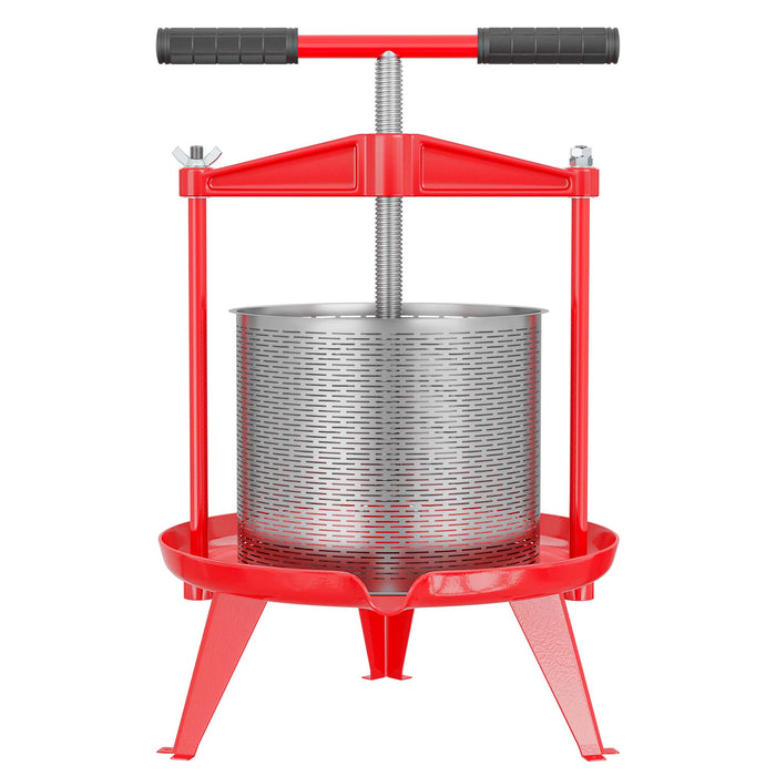 Torchio frutta da 14 litri, cestello in acciaio inox, con treppiede e beccuccio