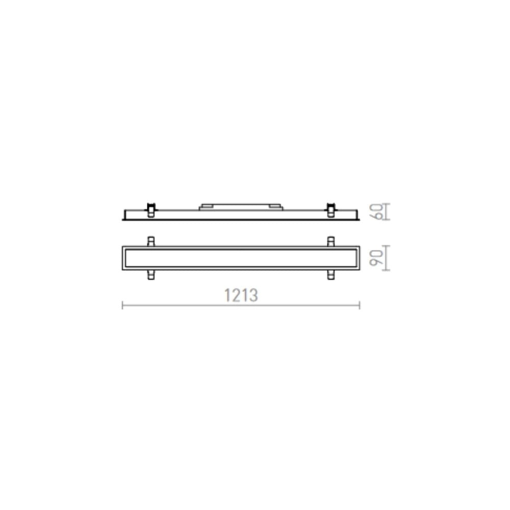 Lampadario LED PESANTE 90 da incasso bianco  230V LED 40W  3000K