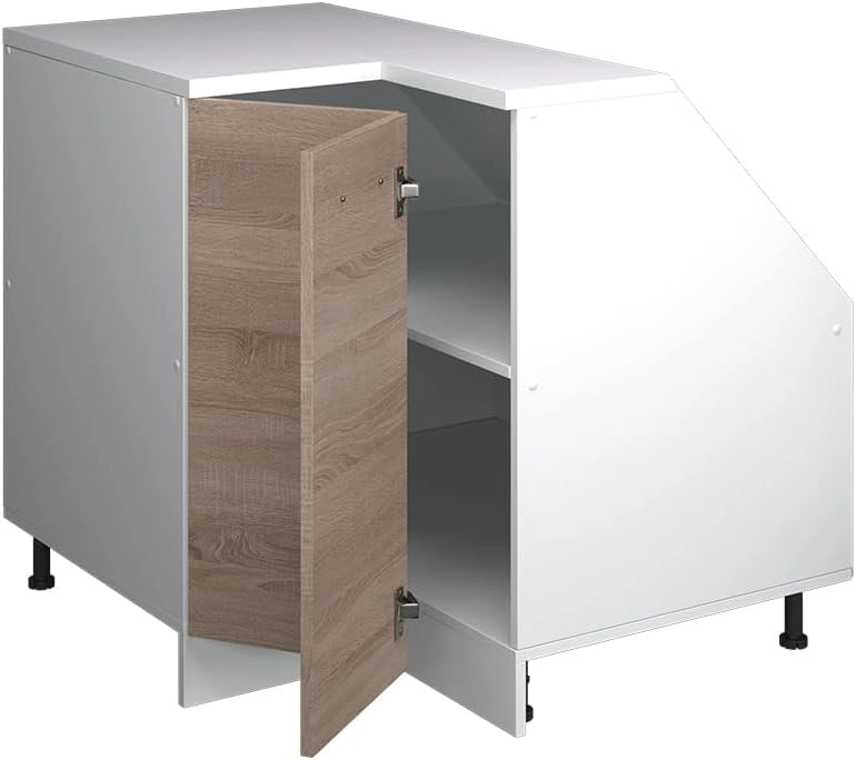 Mobile sottotetto Mobile angolare Rion, Sonoma, 75.6 x 81.6 cm con 1 porta, carcassa dell’armadio profondità 60 cm, adatto per il salvaspazio sotto tetti spioventi