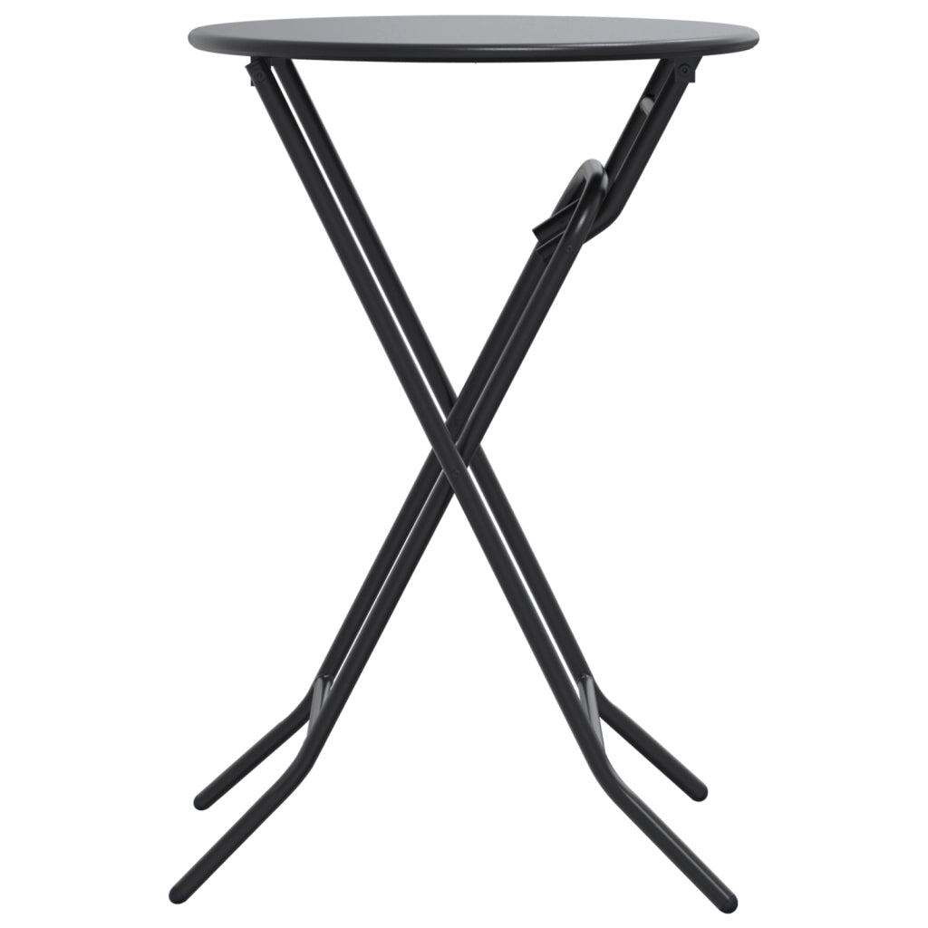 Tavolo da giardino pieghevole Antracite Ã˜50x72 cm Acciaio