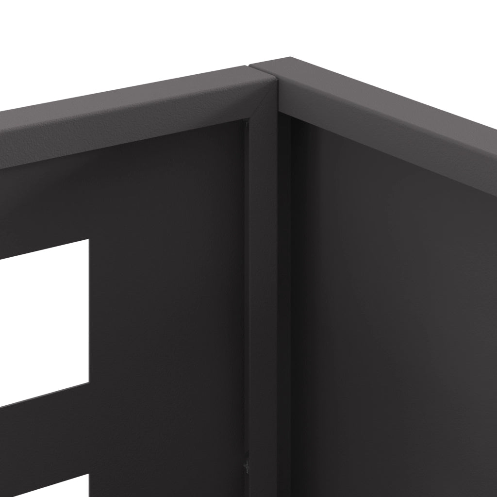 Focolare Retangolare Nero 50x30x40 cm Acciaio
