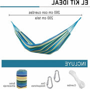 Hangmat per Giardino 200 x 80 cm - Telaio Robusto e Stoffa Comoda - Facile da Installare - Portatile - Relax all'Aperto - Sedile per Terrazza (Blu)