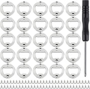 Set di 25 flessapane - 25 pezzi di flessapane in acciaio inossidabile + 50 viti + chiave inglese in metallo - per flessapane per birra, accessori DIY