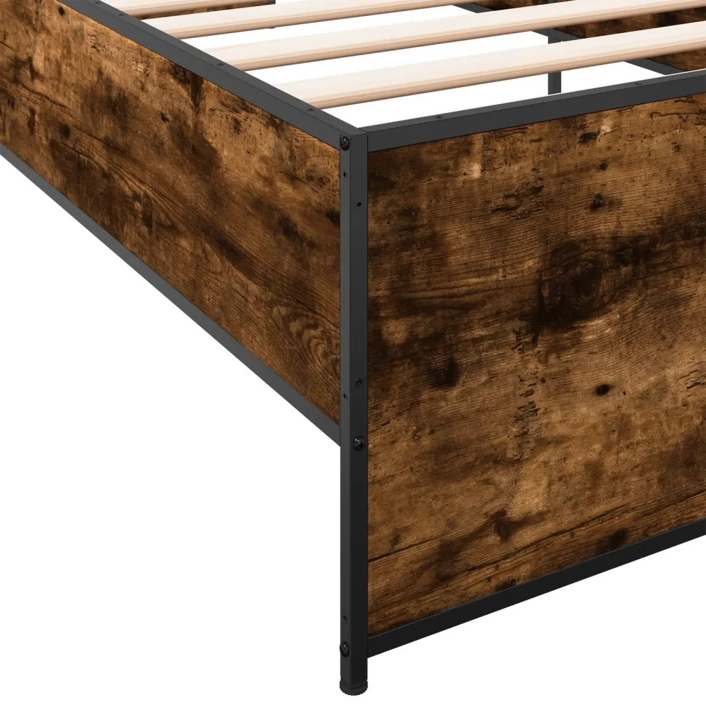 Giroletto Rovere Fumo 90x200 cm in Legno Multistrato e Metallo