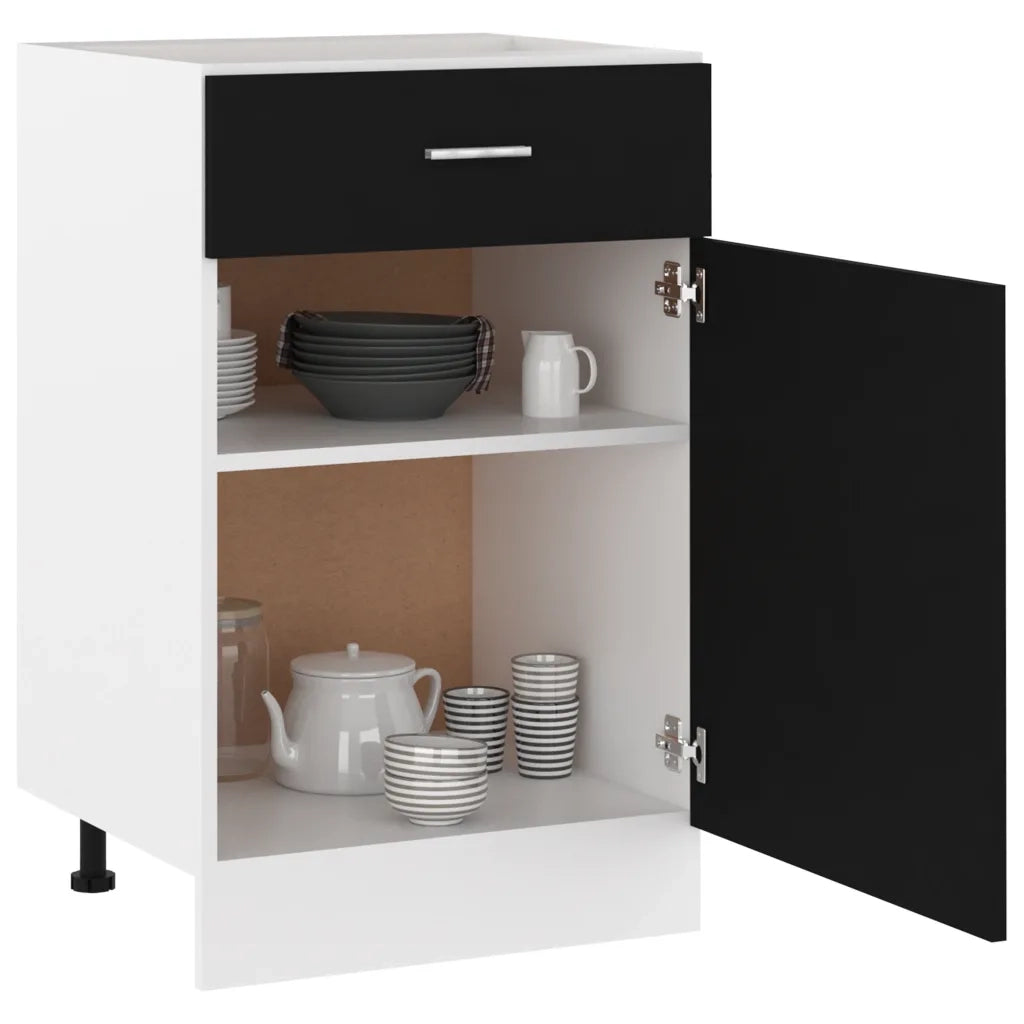 Armadio con Cassetto “Lyon” Nero 50x46x81,5 cm 801221