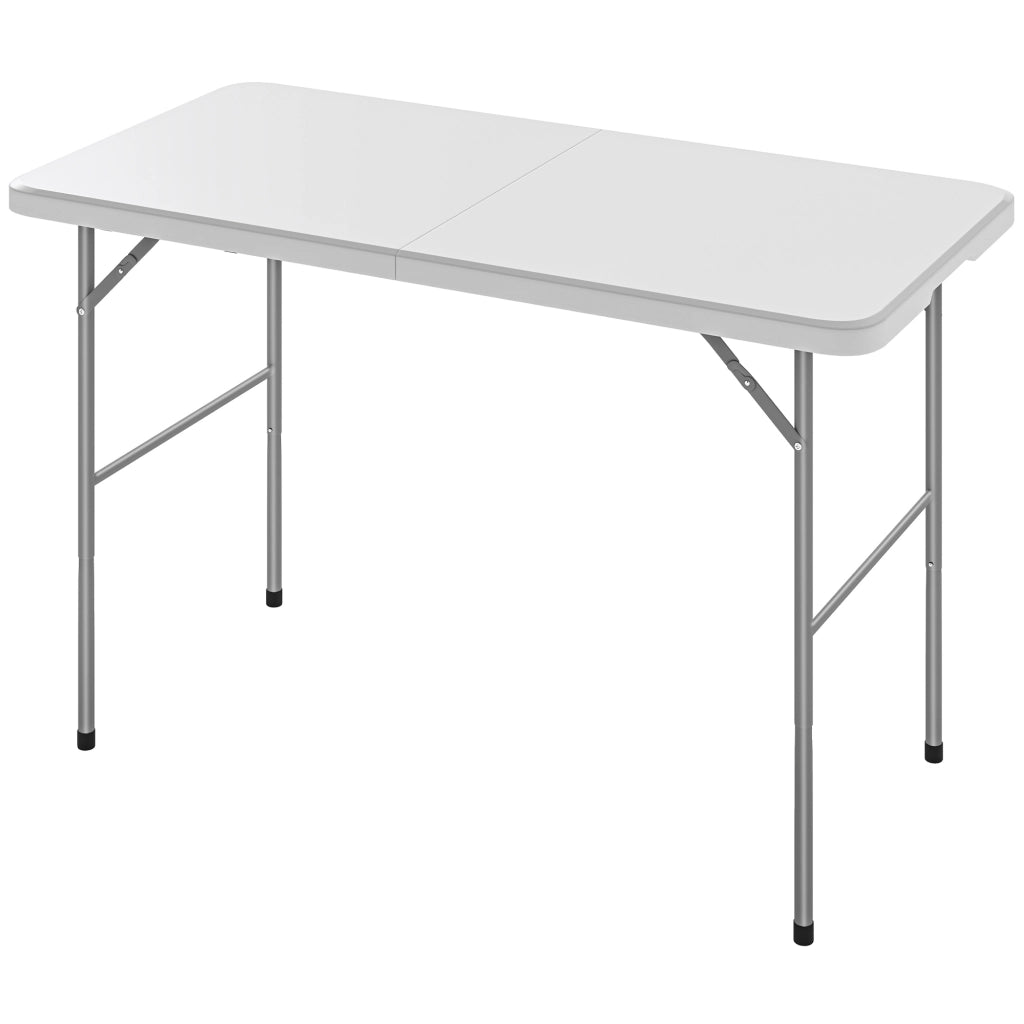 Tavolo da pranzo pieghevole ¨C zephmum ¨C HDPE bianco 120x60x74 cm