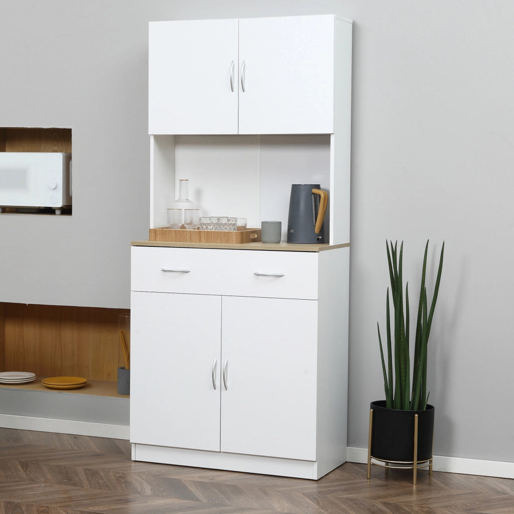 Credenza con Ante e Cassetto ¨C zephmum ¨C Bianco Legno 80x40x180