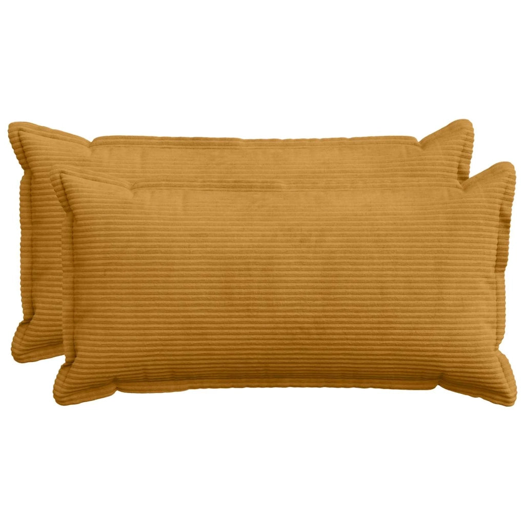 Federa 2 pz HOUTEN Giallo 40 x 70 cm corduroy 917828