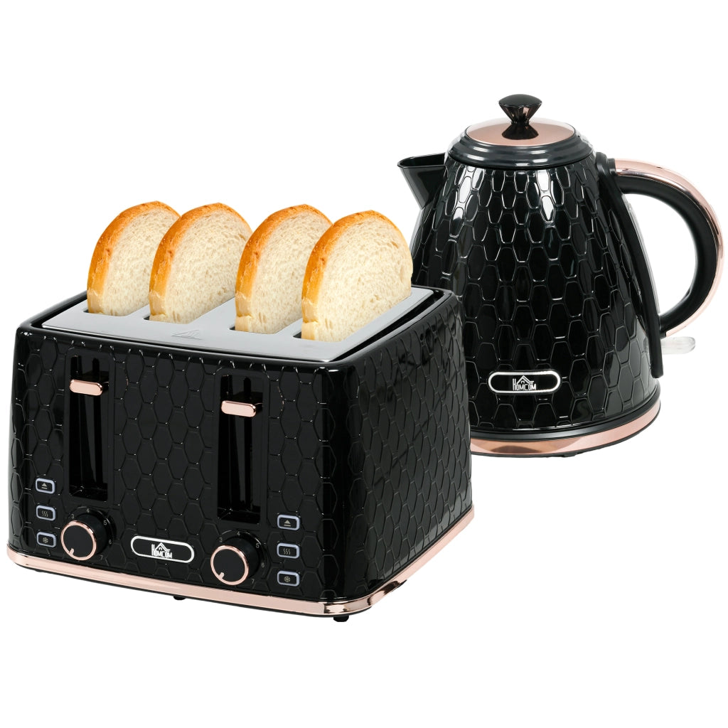 Set Colazione 2in1 Tostapane e Bollitore ¨C Xylo ¨C 1,7L 4 Fette Nero