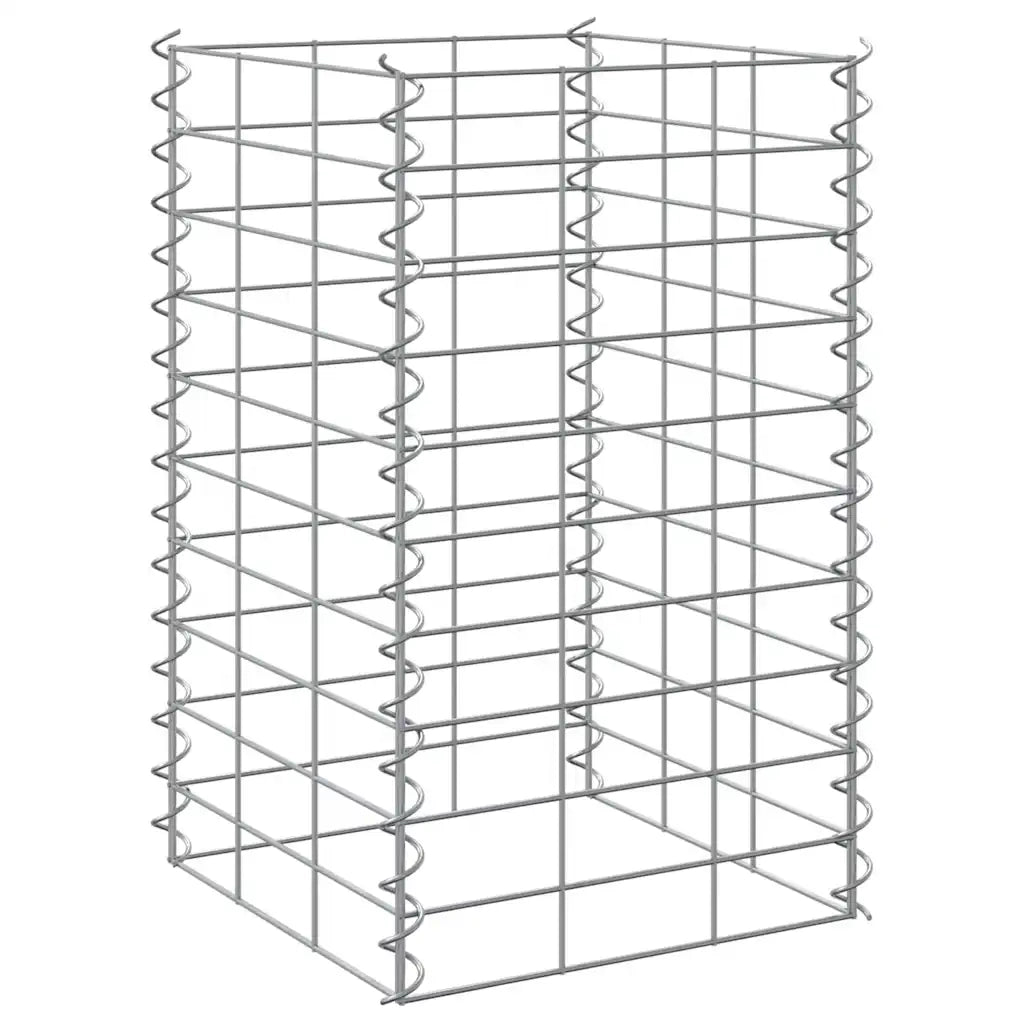 Fioriere Rialzate a Gabbione 3 pz 30x30x50 cm in Ferro 151248