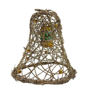 Campana Decorativa Natalizia Natale in Bambu' Dorata 20 x 22 cm