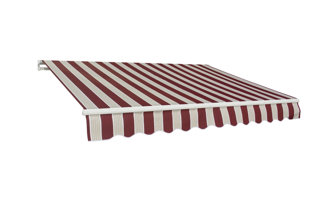 Tenda da sole a parete L.300xH.200cm, in poliestere 280 gr/mÂ² riga bordeaux Fredi