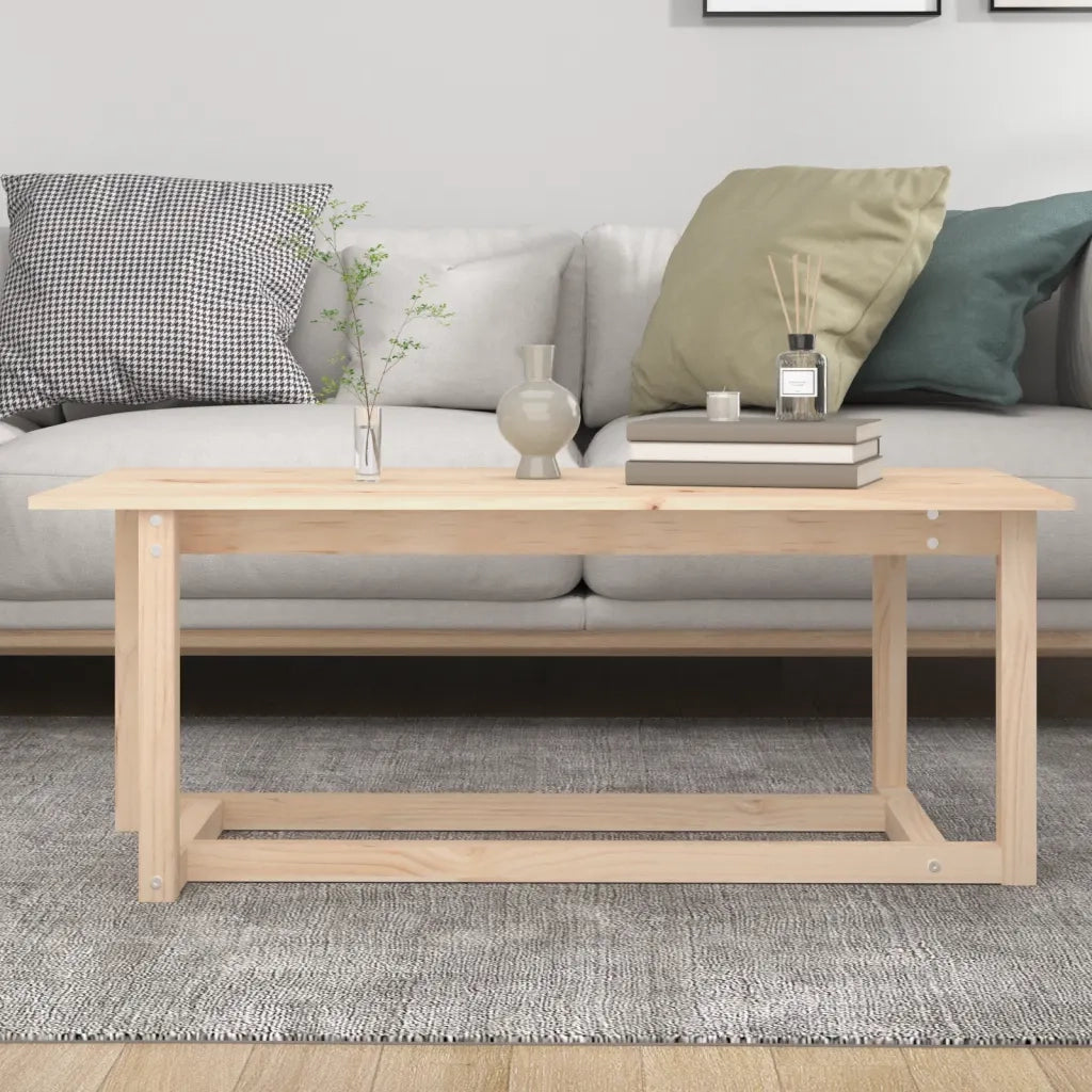 Tavolino da Salotto-Tavolino da soggiorno-Tavolo 110x55x45 cm Legno Massello di Pino 294977