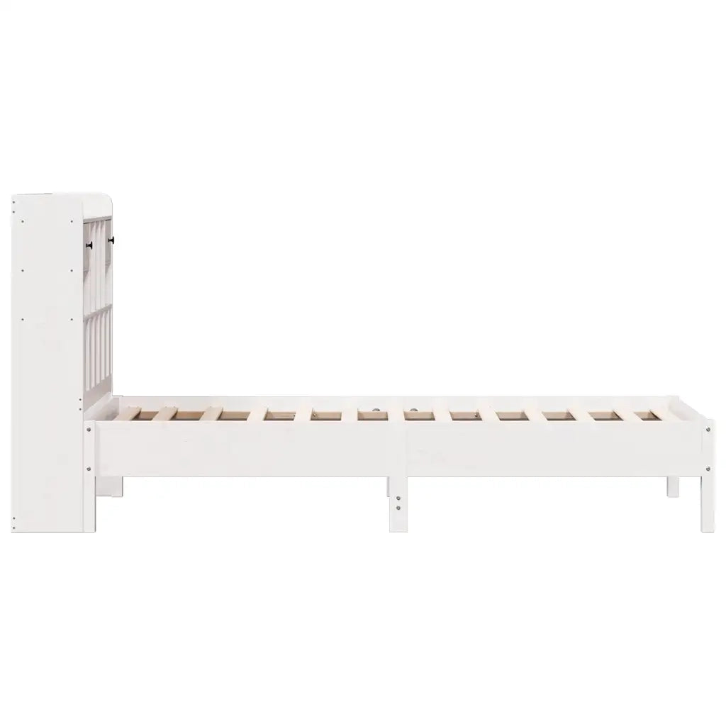 Letto con Libreria senza Materasso 75x190 cm in Legno Pino