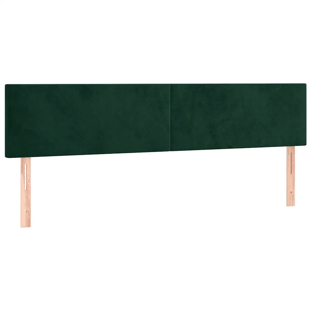 Testiere 2 pz Verde Scuro 100x5x78/88 cm in Velluto