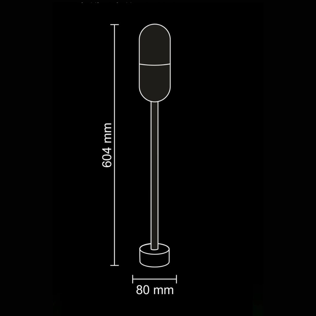 Lampada da esterno a paletto 60cm E27 IP44 Polux Horten